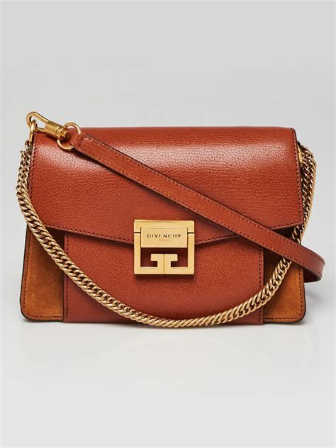 Limited Edition Chestnut Leather/Suede GV3 Small Crossbody Bag